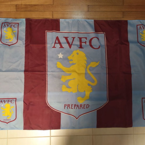 Aston Villa large flag used 0.90 m x 1.50 m