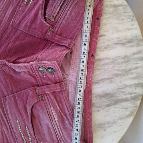 Fracomina pink capri jeans vintage pants used, size 46