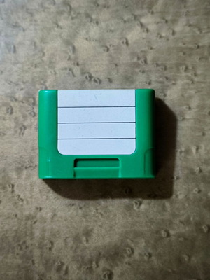 Nintendo 64 Controller Pak memory card used, green, 3rd party
