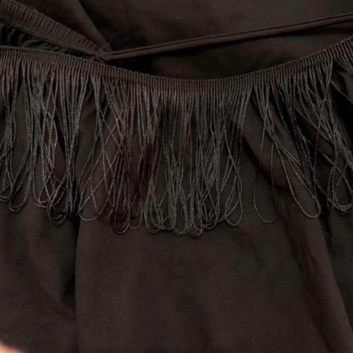 Asos cotton dress like new, black with fringes