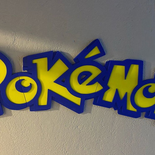 Large Pokémon logo wall decor
