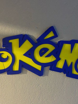 Large Pokémon logo wall decor