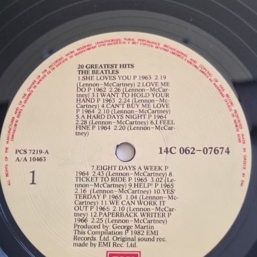 The Beatles vinyl used