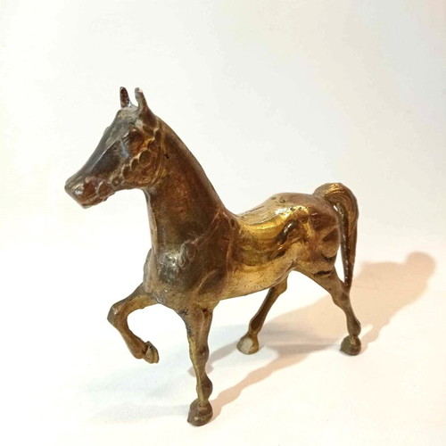 Bronze decorative horse used with carved details
