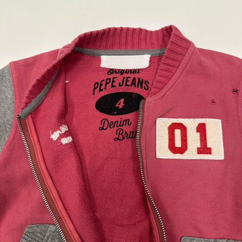 Pepe Jeans children's jacket size 4 years like new, red and grey