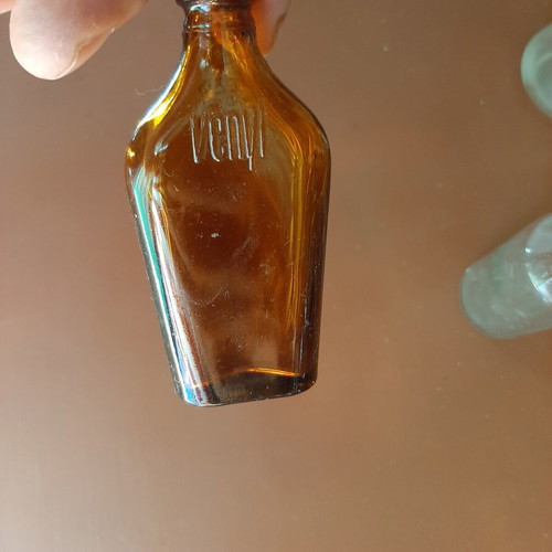 Set of 15 vintage pharmacy glass bottles