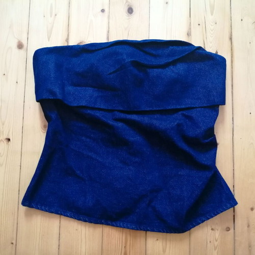Zara denim corset bustier top size M