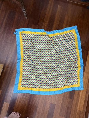 Samsonite vintage silk scarf with geometric patterns, like new
