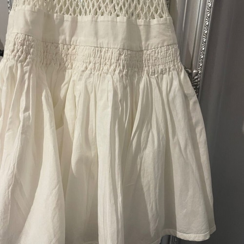 See By Chloe Cotton White Dress with Net and Ruffles like new, repaired defect