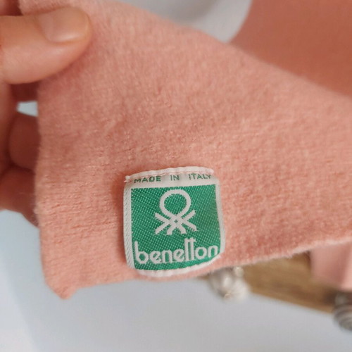 Benetton wool scarf used, pink
