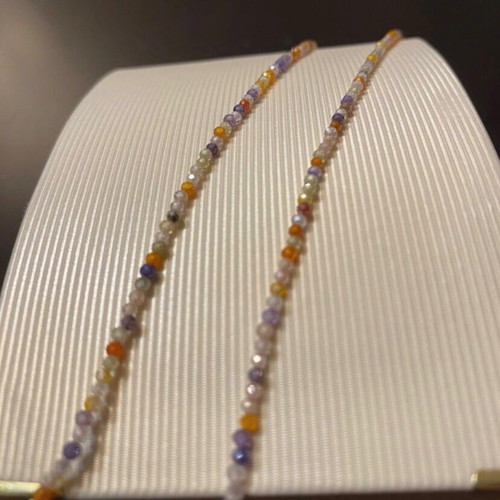Nephrite Semi-Precious Stone Necklace New, Multicolor