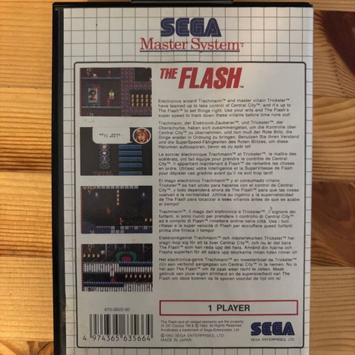 The Flash SEGA Master System used, English version