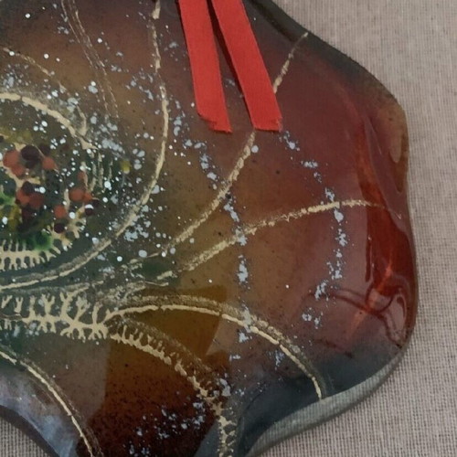 Stained Glass Hanging Pomegranate new, Hand-Painted