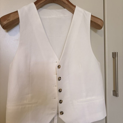 Zara vest like new, white, size M