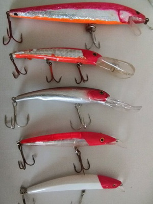 Rapala artificial lures used, pack of 5 pieces