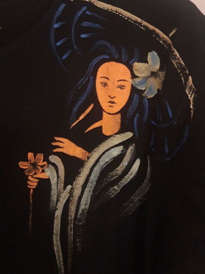 Vintage t shirt, Burn n violet, χειροποίητο, μοναδικό