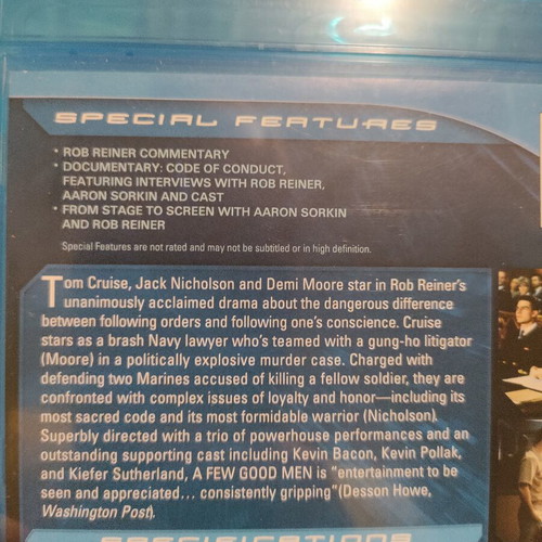 A Few Good Men Blu-Ray like new with Greek subtitles