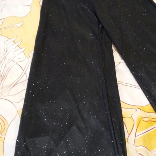 Shein high-waisted pants with rhinestones, black, size M