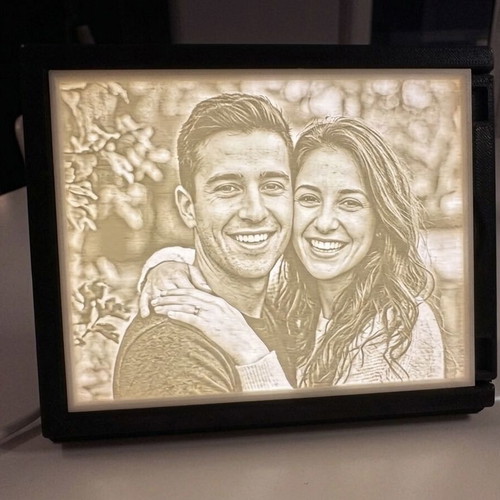 Custom 3D Print LED Frame with Your Photo made to order