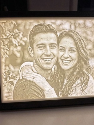 Custom 3D Print LED Frame with Your Photo made to order