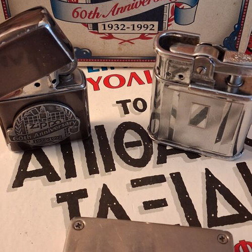 Ronson vintage lighter, Zippo and Marlboro gift set