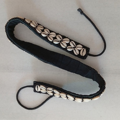 Handmade vintage ethnic belt with shells, like new