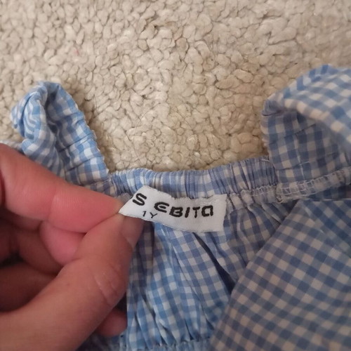 Miss Ebita top shirt for 1-year-old girl like new, checkered