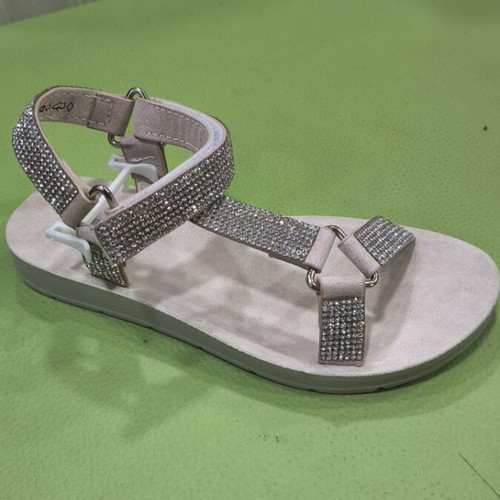 Xti girls' sandals new, beige and silver