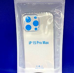 iPhone 15 Pro Max Θήκη Διάφανο (Big Hole)