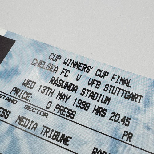 Cup Winners' Cup Final Ticket 1998 Chelsea vs. Stuttgart used