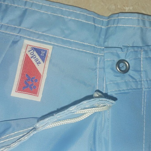 Vintage 80s Topaz Men's Surf Boardshorts Size 34 New, Turquoise