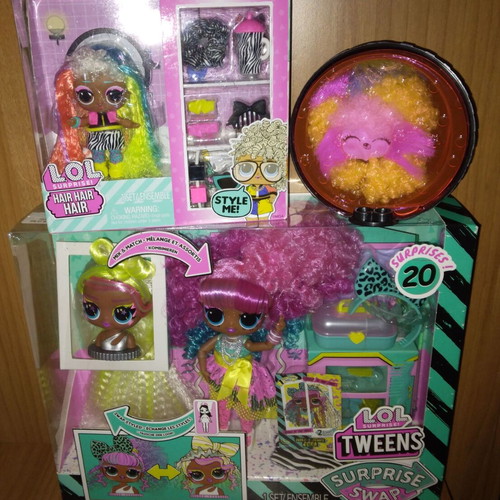 LOL Surprise Tweens Cora, Hair Hair Hair Valley BB and Lights Pets Valley PU family new