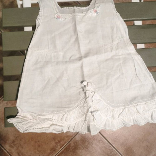Vintage very old handmade baby clothes used, 6 pieces