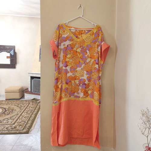 Emprime dress like new, synthetic fabric, colorful