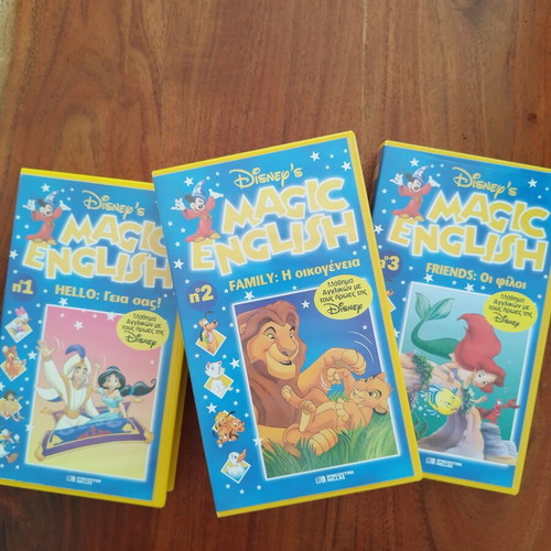 Collectible VHS tapes for English learning, new