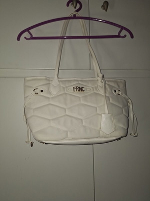 Frnc handbag like new, white color