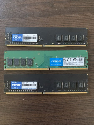 Ram 3 sticks 8GB 2666MHz used