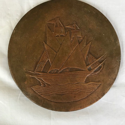 Large metal medal by Titsa Chrysokhoidi used