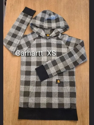 Carhartt WIP Hooded Labelle Sweat XS, grey black plaid hoodie