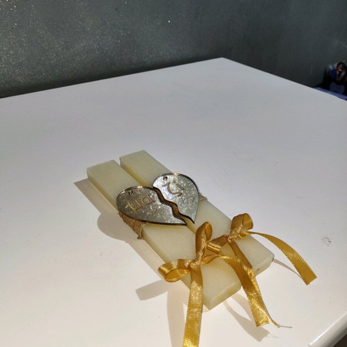 Set of candles for couples like new with plexiglass