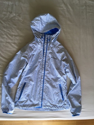 Columbia windbreaker like new, white and blue