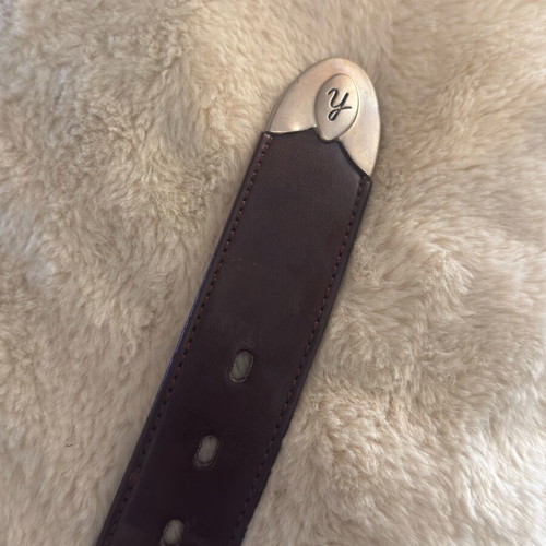 Leather belt s 1m x 4cm new, brown