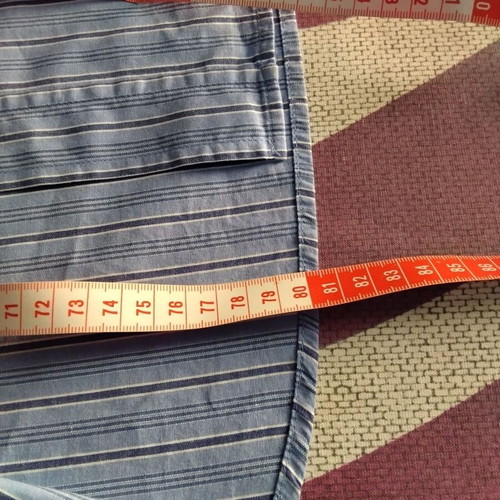 Ascot Sport men's striped shirt, size L, blue and white