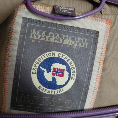 Napapijri Geographic jacket, beige, XL, vintage