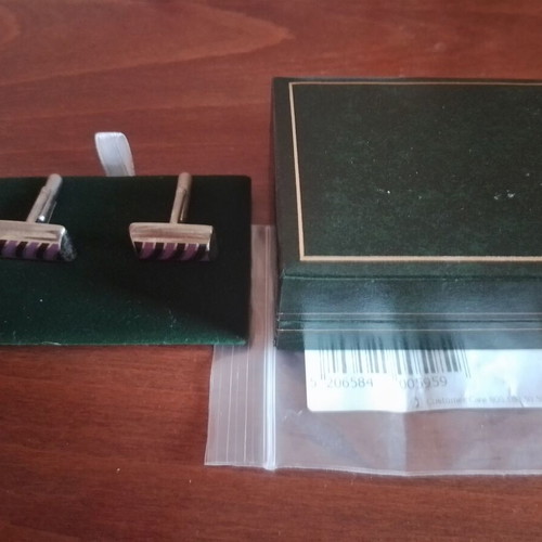Oxford Company cufflinks like new, black and purple