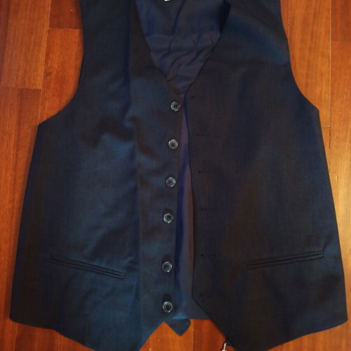 Men's blue vest used, size 42