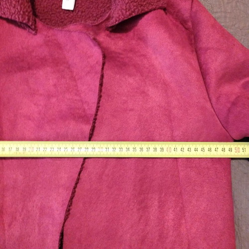 Women's jacket used, warm terracotta with orange tone