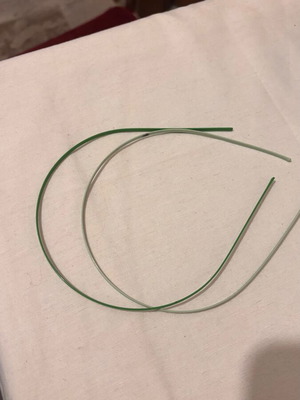 Στέκες μαλλιών μεταχειρισμένες, σετ 2, σιδερένιες πράσινες