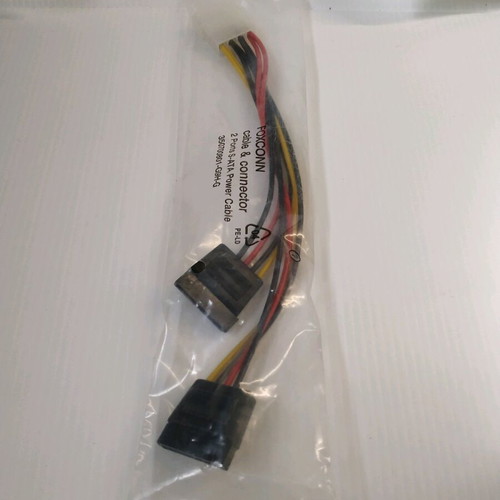 Computer cable 2 x S-ATA to 4 pin new