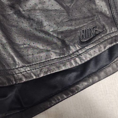 Nike women's leather shorts, size S, black
